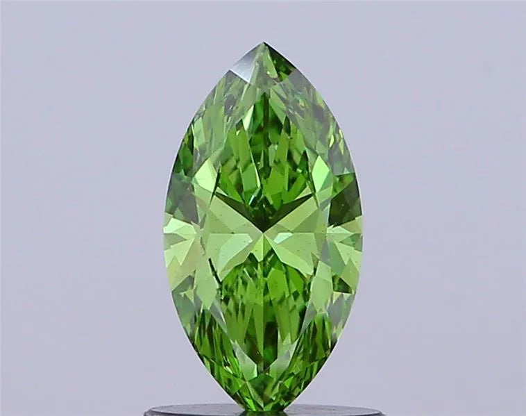 0.52ct Marquise Lab Grown Diamond (Colour Fancy Vivid Green, Clarity VS2, IGI Certified)