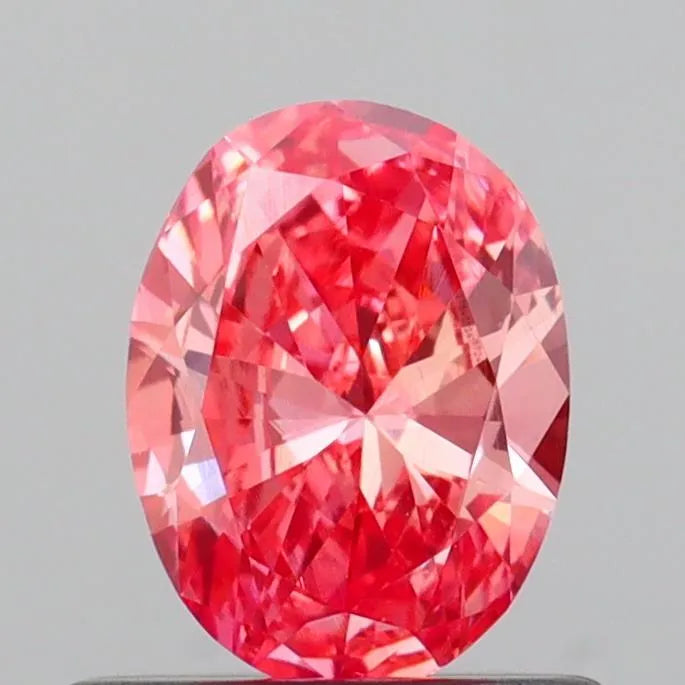 0.52ct Oval Lab Grown Diamond (Colour Fancy Vivid Pink, Clarity VS1, IGI Certified)