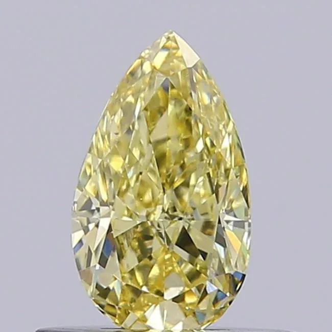 0.52ct Pear Lab Grown Diamond (Colour Fancy Light Yellow, Clarity VS1, IGI Certified)