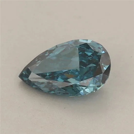 0.52ct Pear Lab Grown Diamond (Colour Fancy Vivid Blue, Clarity VS2, IGI Certified)