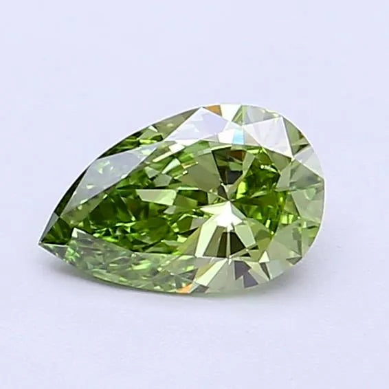 0.52ct Pear Lab Grown Diamond (Colour Fancy Vivid Green, Clarity VVS2, IGI Certified)