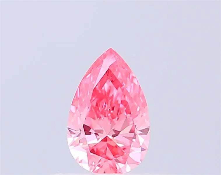 0.52ct Pear Lab Grown Diamond (Colour Fancy Vivid Pink, Clarity VS1, IGI Certified)