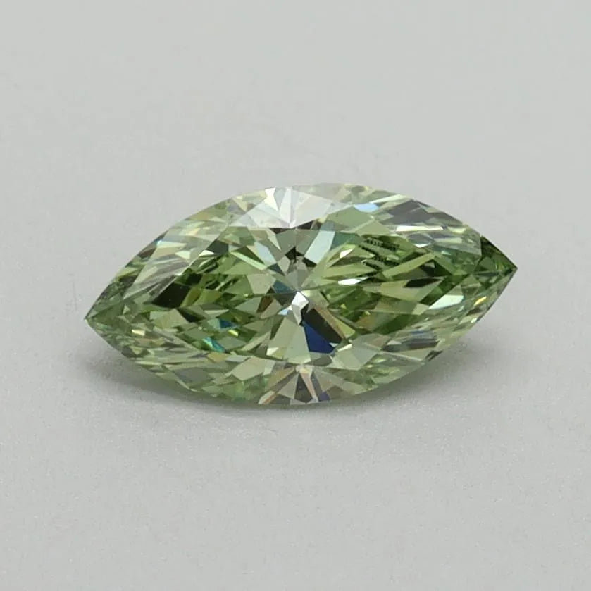 0.53ct Marquise Lab Grown Diamond (Colour Fancy Vivid Green, Clarity VVS2, IGI Certified)
