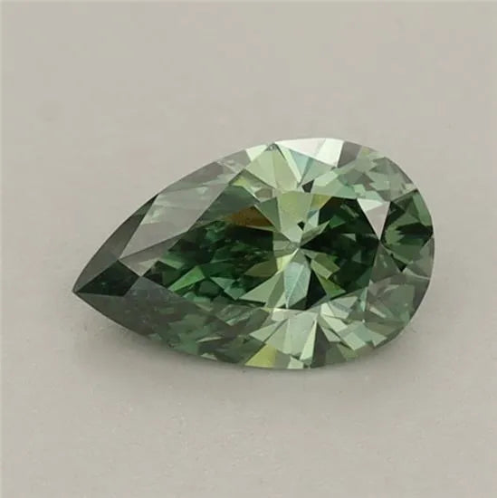 0.53ct Pear Lab Grown Diamond (Colour Fancy Vivid Green, Clarity VS1, IGI Certified)