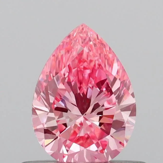 0.53ct Pear Lab Grown Diamond (Colour Fancy Vivid Pink, Clarity VVS2, IGI Certified)