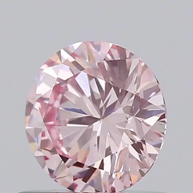 0.53ct Round Lab Grown Diamond (Colour Fancy Intense Pink, Clarity VS2, Cut EX, IGI Certified)