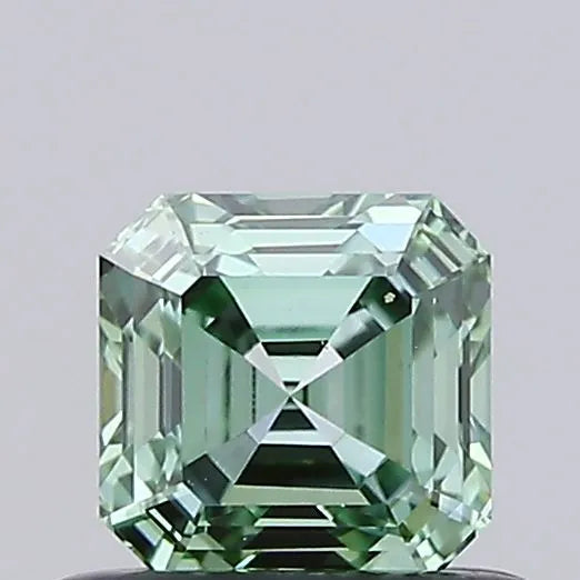 0.54ct Asscher Lab Grown Diamond (Colour Fancy Vivid Green, Clarity VVS2, IGI Certified)