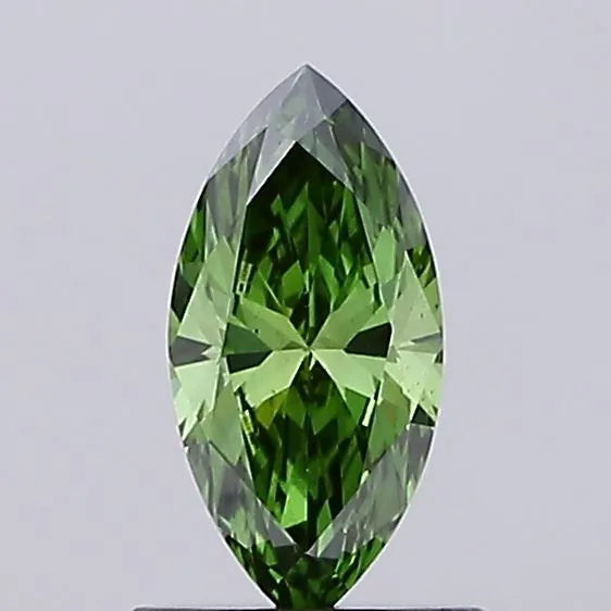 0.54ct Marquise Lab Grown Diamond (Colour Fancy Vivid Green, Clarity VS2, IGI Certified)