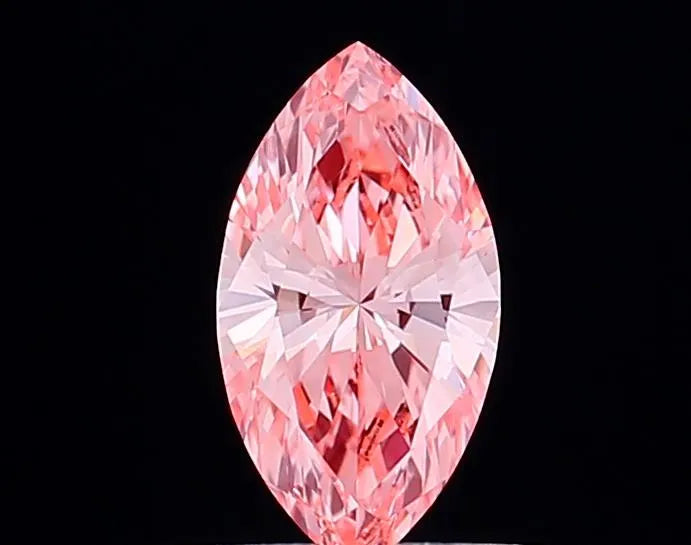 0.54ct Marquise Lab Grown Diamond (Colour Fancy Vivid Pink, Clarity VVS2, IGI Certified)