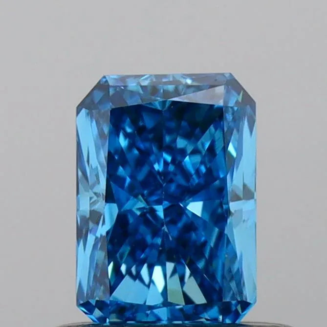 0.54ct Radiant Lab Grown Diamond (Colour Fancy Vivid Blue, Clarity VVS2, IGI Certified)