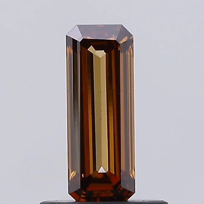 0.55ct Emerald Lab Grown Diamond (Colour Fancy Brown, Clarity VS1, IGI Certified)