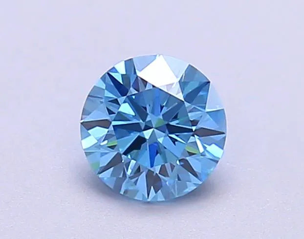 0.56ct Round Lab Grown Diamond (Colour Fancy Vivid Blue, Clarity VVS1, Cut ID, IGI Certified)