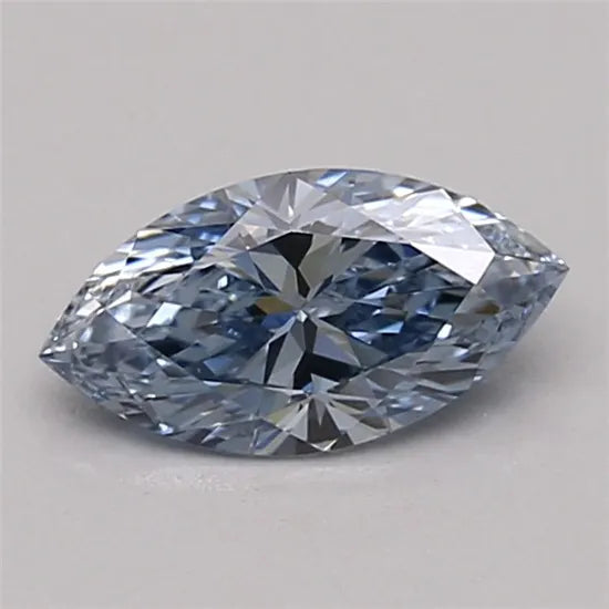 0.57ct Marquise Lab Grown Diamond (Colour Fancy Vivid Blue, Clarity VVS1, Cut VG, IGI Certified)