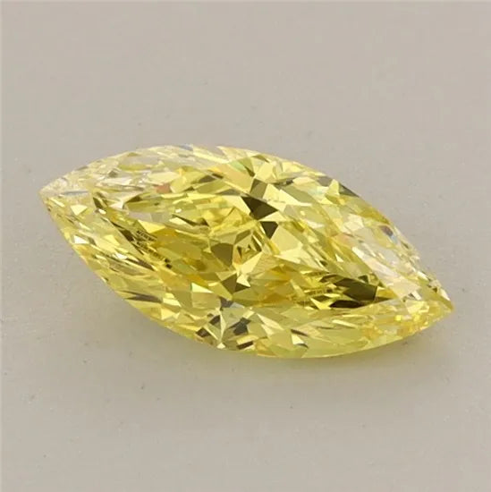 0.57ct Marquise Lab Grown Diamond (Colour Fancy Vivid Yellow, Clarity VVS2, IGI Certified)