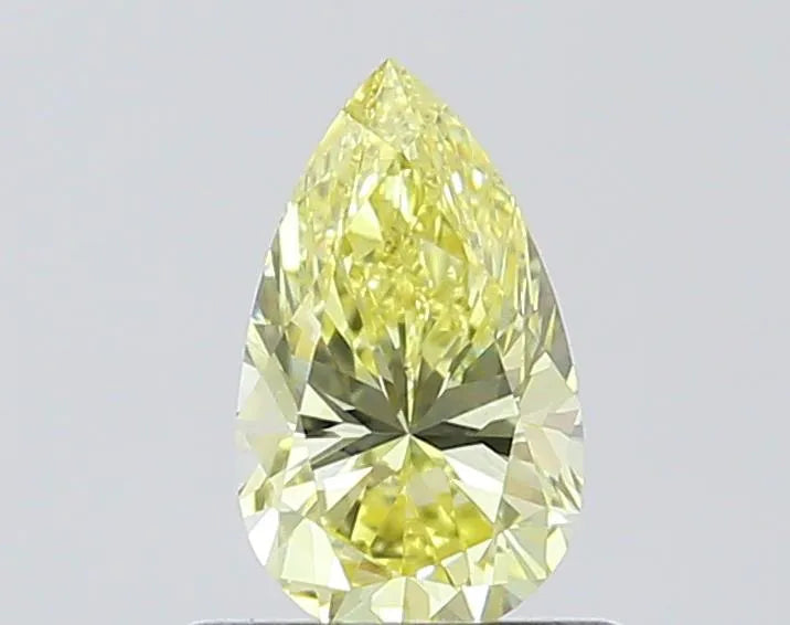 0.58ct Pear Lab Grown Diamond (Colour Fancy Yellow, Clarity VVS2, IGI Certified)