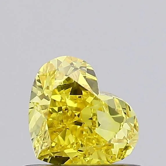 0.59ct Heart Lab Grown Diamond (Colour Fancy Vivid Yellow, Clarity VVS1, IGI Certified)