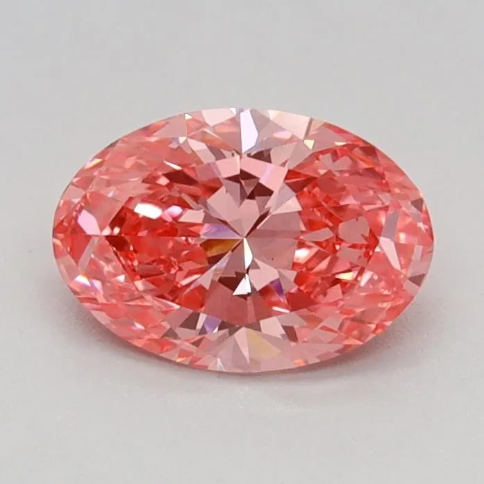0.59ct Oval Lab Grown Diamond (Colour Fancy Vivid Pink, Clarity VS1, IGI Certified)