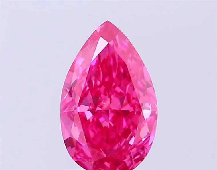 0.59ct Pear Lab Grown Diamond (Colour Fancy Vivid Pink, Clarity VS2, IGI Certified)