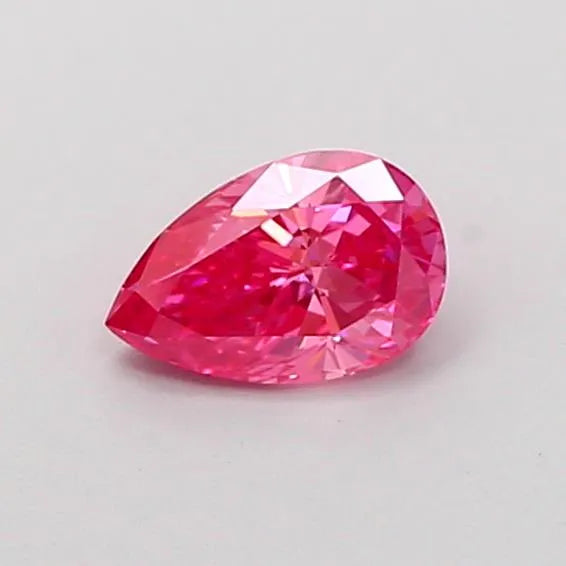 0.60ct Pear Lab Grown Diamond (Colour Fancy Vivid Pink, Clarity VVS2, IGI Certified)
