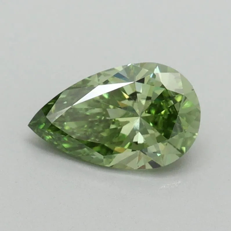 0.61ct Pear Lab Grown Diamond (Colour Fancy Vivid Green, Clarity VS1, IGI Certified)