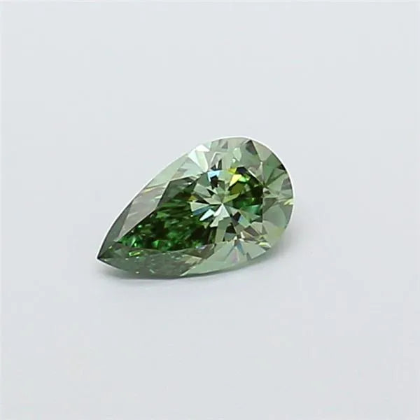 0.62ct Pear Lab Grown Diamond (Colour Fancy Vivid Green, Clarity VS1, IGI Certified)