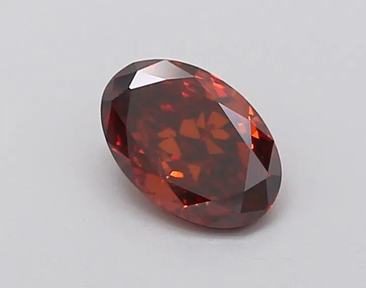 0.63ct Oval Lab Grown Diamond (Colour Fancy Deep Orange, Clarity VS2, IGI Certified)