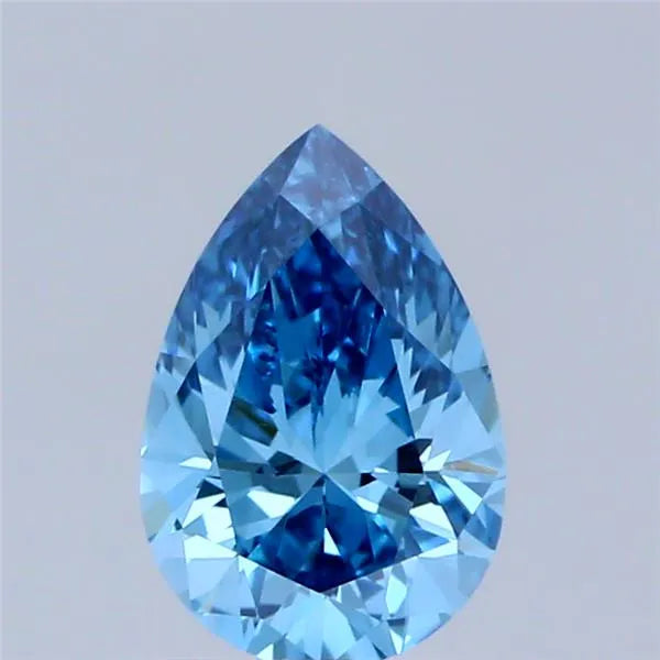 0.63ct Pear Lab Grown Diamond (Colour Fancy Vivid Blue, Clarity VVS2, IGI Certified)