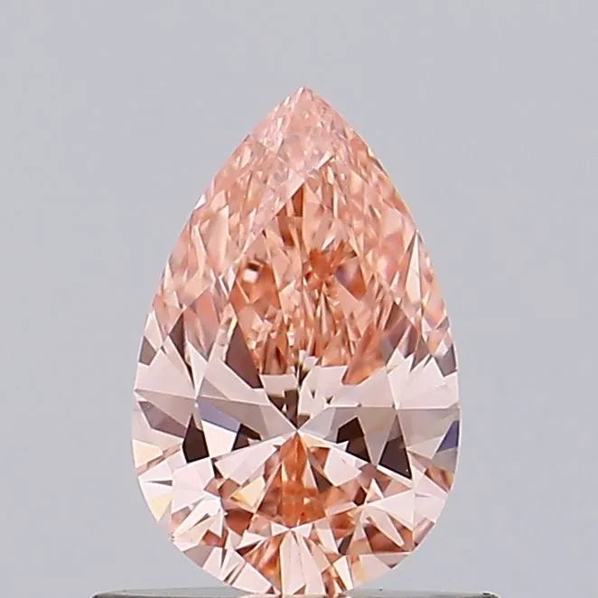0.64ct Pear Lab Grown Diamond (Colour Fancy Vivid Pink, Clarity VVS2, IGI Certified)