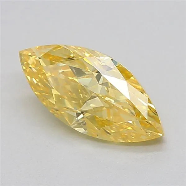 0.65ct Marquise Lab Grown Diamond (Colour Fancy Vivid Yellow, Clarity VVS2, IGI Certified)