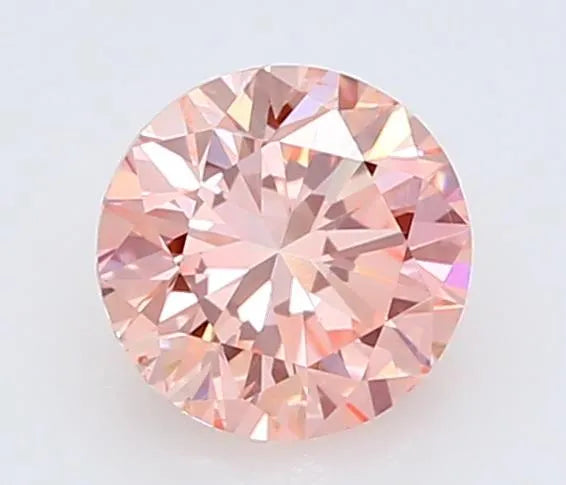 0.67ct Round Lab Grown Diamond (Colour Fancy Deep Orange, Clarity VS1, Cut EX, IGI Certified)