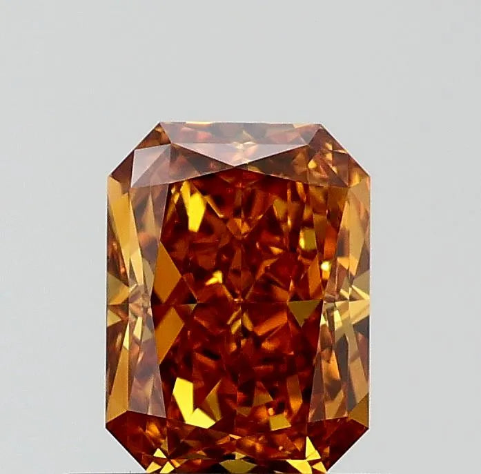 0.68ct Radiant Natural Diamond (Colour Fancy Deep Yellowish Orange, Clarity VS1, GIA Certified)