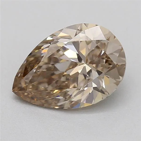 0.69ct Pear Lab Grown Diamond (Colour Very Light Brown, Clarity VVS2, IGI Certified)