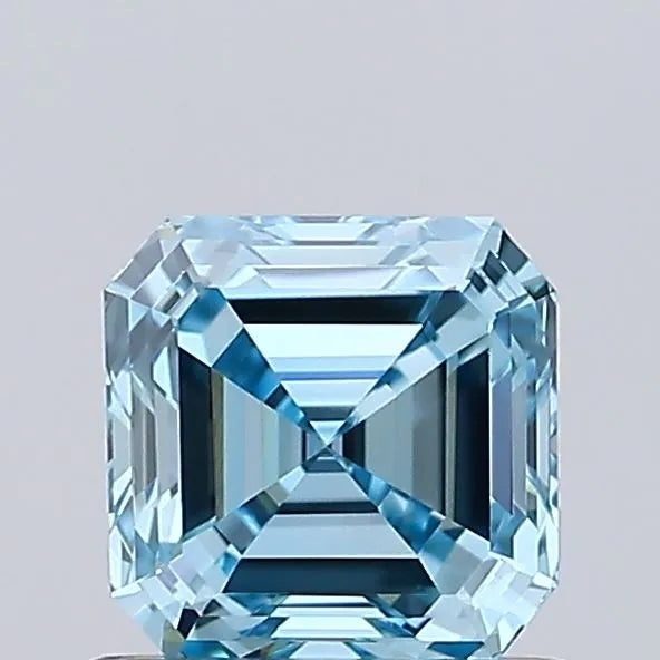 0.70ct Asscher Lab Grown Diamond (Colour Fancy Intense Blue, Clarity VVS2, IGI Certified)