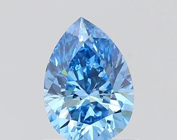 0.70ct Pear Lab Grown Diamond (Colour Fancy Vivid Blue, Clarity VVS1, IGI Certified)