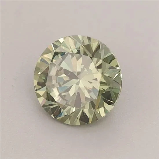 0.70ct Round Lab Grown Diamond (Colour Fancy Vivid Green, Clarity VS1, Cut VG, IGI Certified)