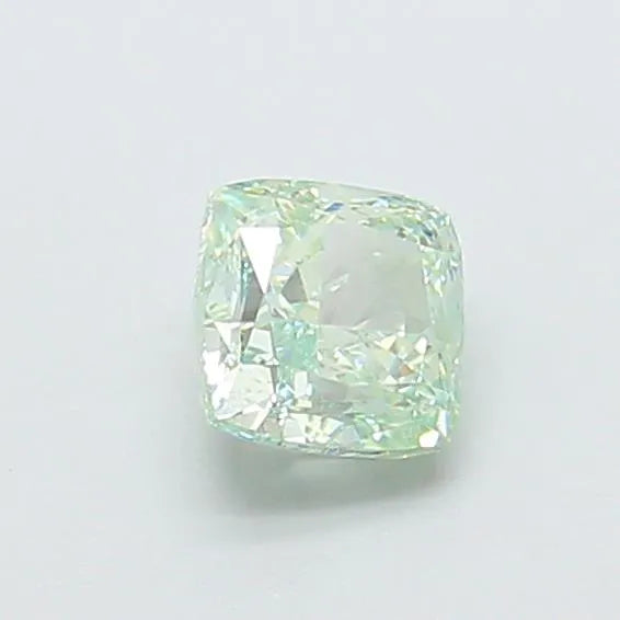 0.73ct Cushion modified Lab Grown Diamond (Colour Fancy Vivid Green, Clarity VS1, IGI Certified)