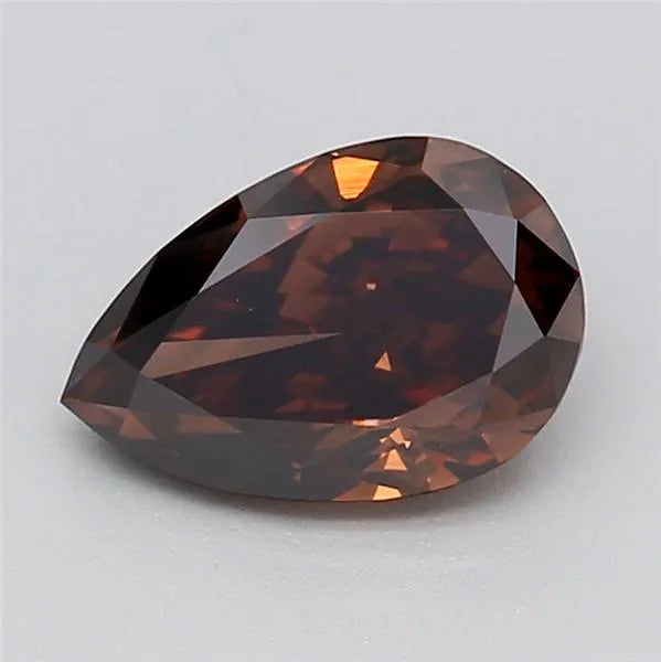 0.73ct Pear Lab Grown Diamond (Colour Fancy Deep Brown, Clarity VVS2, IGI Certified)