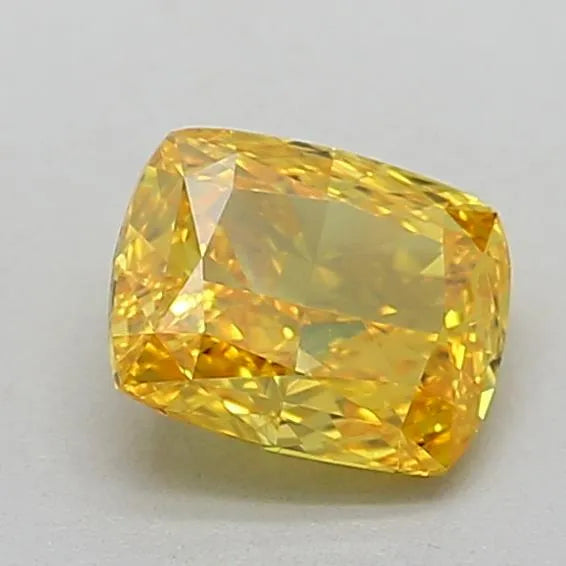0.74ct Cushion modified Lab Grown Diamond (Colour Fancy Vivid Yellow, Clarity VVS1, IGI Certified)