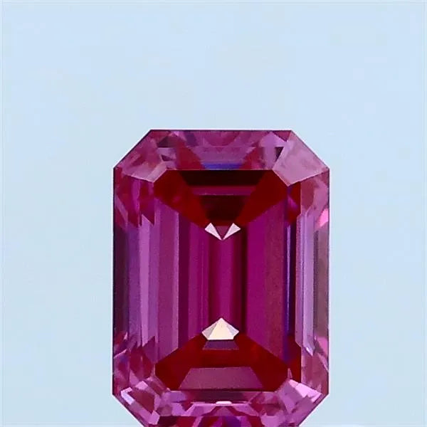 0.74ct Emerald Lab Grown Diamond (Colour Fancy Vivid Pink, Clarity VS1, IGI Certified)