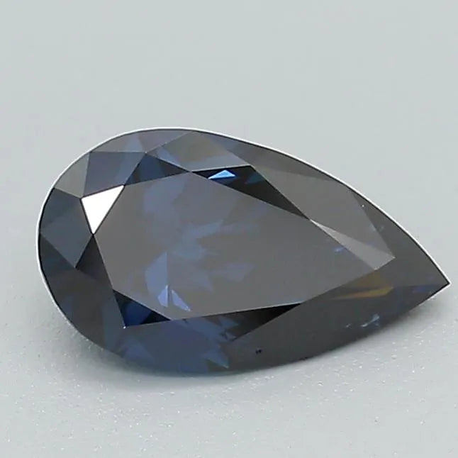0.74ct Pear Lab Grown Diamond (Colour Fancy Dark Blue, Clarity VS2, Cut GD, IGI Certified)