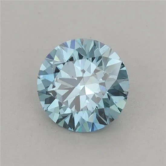 0.75ct Round Lab Grown Diamond (Colour Fancy Vivid Blue, Clarity VVS2, Cut ID, IGI Certified)