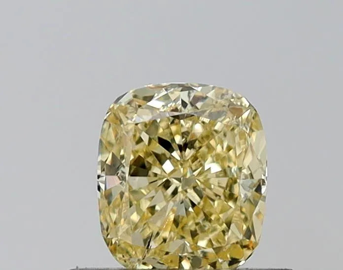 0.76ct Cushion brilliant Lab Grown Diamond (Colour Fancy Intense Yellow, Clarity SI1, Cut GD, IGI Certified)