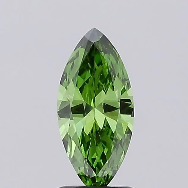 0.76ct Marquise Lab Grown Diamond (Colour Fancy Vivid Green, Clarity VS1, IGI Certified)