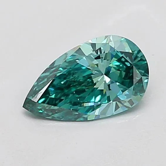 0.77ct Pear Lab Grown Diamond (Colour Fancy Vivid Green, Clarity VS2, IGI Certified)