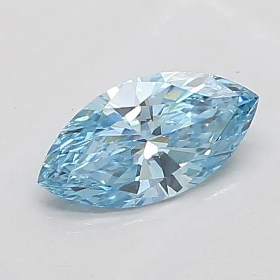 0.78ct Marquise Lab Grown Diamond (Colour Fancy Vivid Blue, Clarity VS1, IGI Certified)