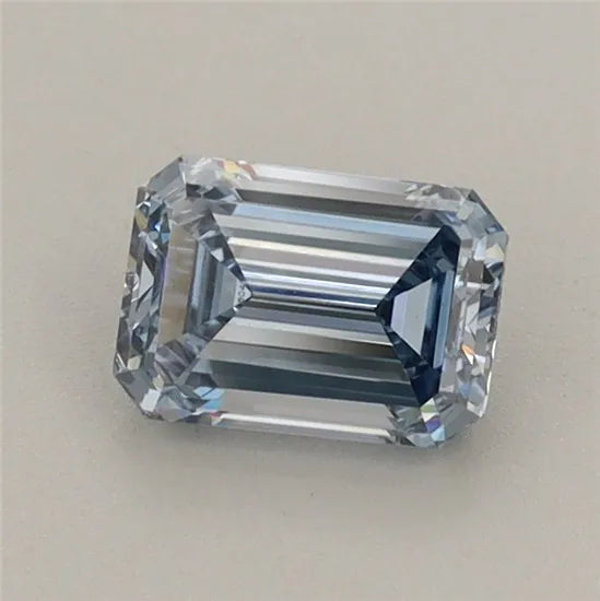 0.79ct Emerald Lab Grown Diamond (Colour Fancy Intense Blue, Clarity VS1, IGI Certified)