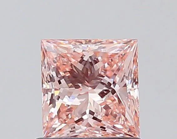 0.79ct Princess Lab Grown Diamond (Colour Fancy Intense Pink, Clarity VS1, IGI Certified)