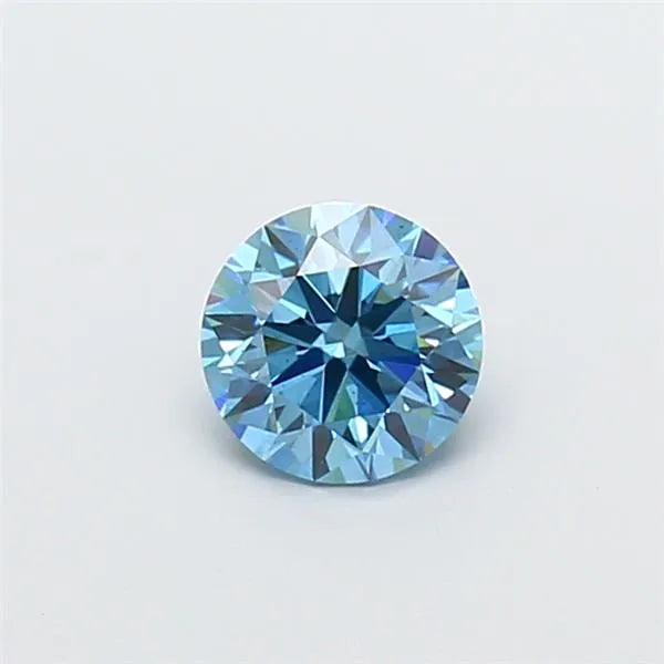 0.81ct Round Lab Grown Diamond (Colour Fancy Vivid Blue, Clarity VS2, Cut ID, IGI Certified)