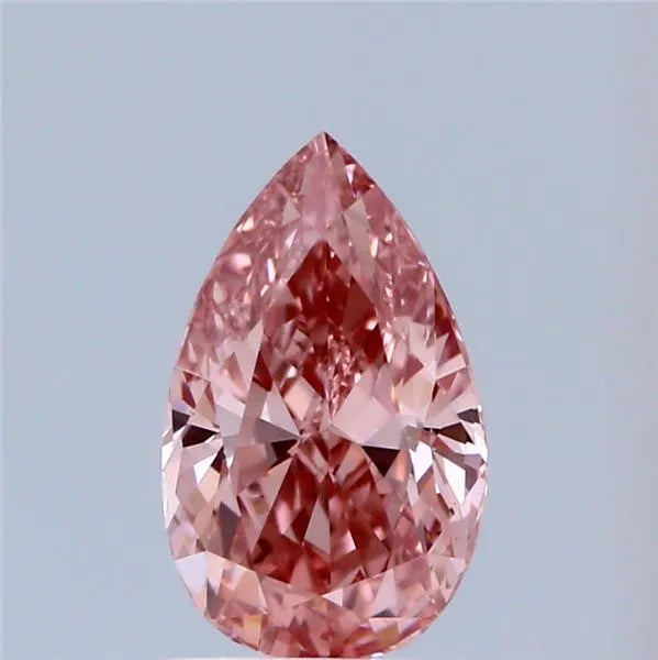 0.85ct Pear Lab Grown Diamond (Colour Fancy Vivid Pink, Clarity VVS2, IGI Certified)