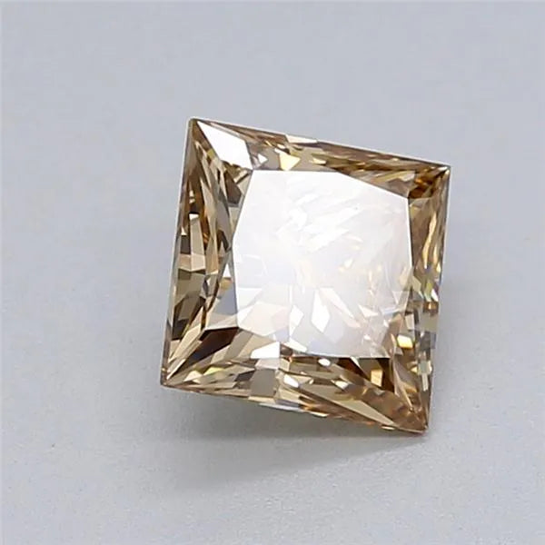 0.85ct Princess Lab Grown Diamond (Colour Fancy Light Yellowish Brown, Clarity VVS2, IGI Certified)